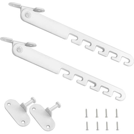 2 stuks verstelbare positie raambegrenzer grendel, vergrendeling kanteelloze regulator voor ramen, kinderslot begrenzer vang voor aluminium, houten, metalen raam en deur (wit) (1/5)