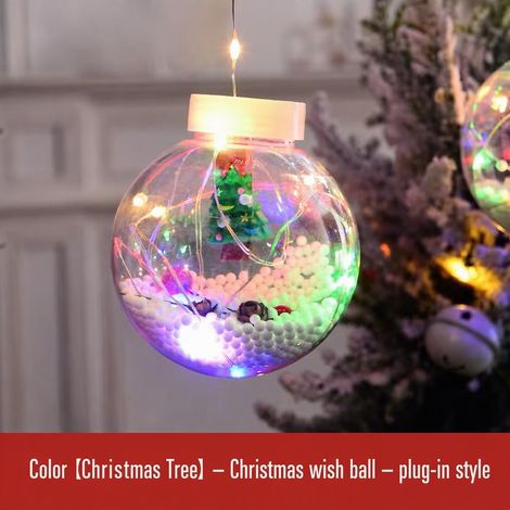Guirlande rideau LED Sapin de Noël lumière multicolore, alimentation batterie (1/4)