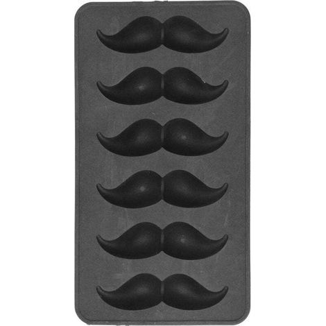 Moule en silicone en forme de moustache, bac à glaçons noir de qualité alimentaire pour la maison, la cuisine d'été (1/3)