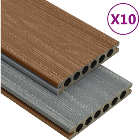 Panneaux de terrasse et accessoires WPC Marron/gris 25 m² 4 m (1/5)