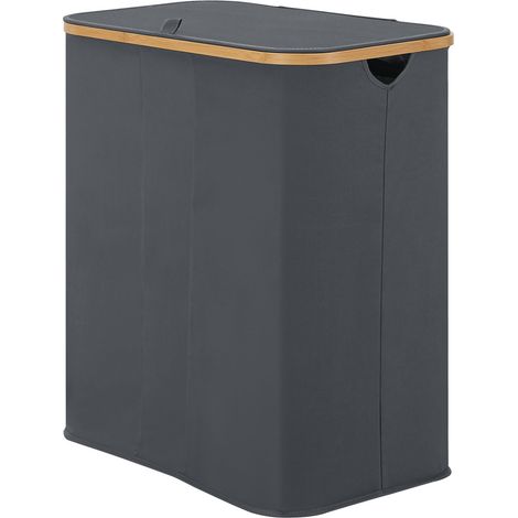 Cesto para la ropa sucia 69 x 57 x 37 cm gris oscuro 030008011 (1/5)