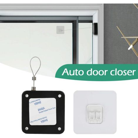 Cierrapuertas automático de 800 g con cable antirrobo de 1,2 m (blanco) (1/4)