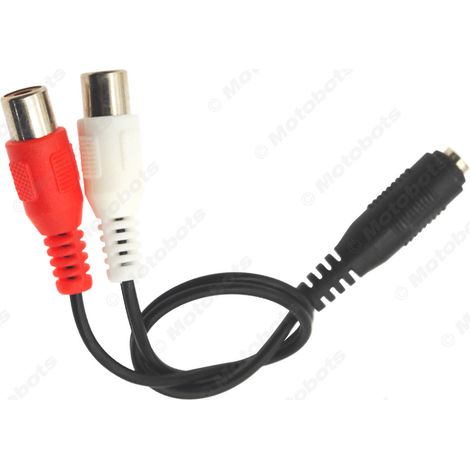 Câble jack 3,5 mm femelle vers RCA femelle 2 canaux câble jack 3,5 mm femelle vers double RCA pour haut-parleur câble de connexion pour haut-parleur de 20 cm. (1/4)