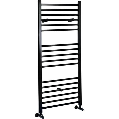 Hudson Reed Artle - Sèche-Serviettes Design Moderne Noir - Plat 120 cm x 40 cm