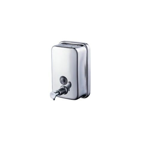 Wandseifenspender, 500 ml, für Küche und Bad, Edelstahl, poliertes Chrom, BA4028SS5 - Crezuo