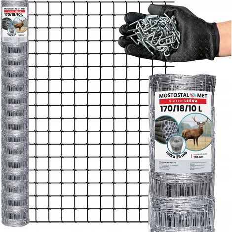 Filet de protection pour la faune sauvage – 170/18/10 L - Galvanisé - 25 MB - Filet de protection pour la faune sauvage