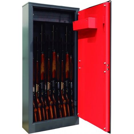 ARREGUI Domus ARM100335 Armero de Acero para 10 Escopetas, con cajón interior, Caja Fuerte para Armas (válido para escopetas, no homologado para rifles)