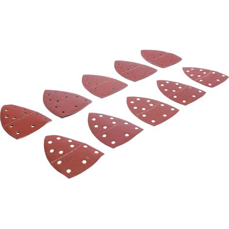 KRAFTMANN 80819 JEU DE FEUILLES ABRASIVES POUR MEULEUSE MULTIFONCTIONS 145 X 100 MM CAL. 40 - 400 25 PIÈCES (1/3)