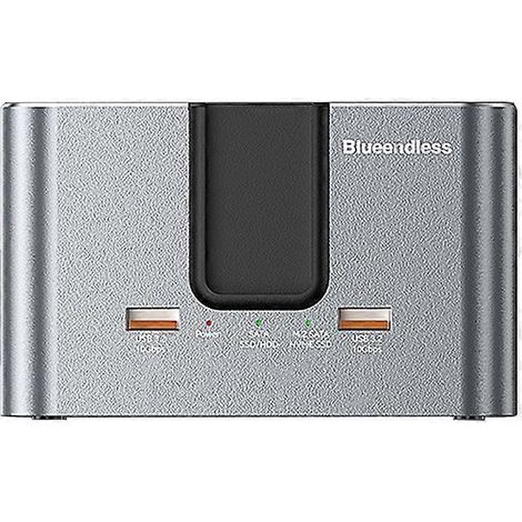 BLUEENDLESS USB-Außengehäuse für 2,5/3,5 Zoll SATA M.2 NVMe SSDs (bis zu 28 TB), kompatibel mit schnellen SATA 3.2 Gen2 Festplatten und SSDs (EU-Stecker). (1/5)