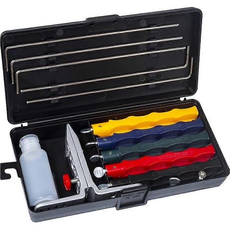 Messerschärfsystem, professioneller Messerschärfer mit kontrolliertem Winkel, professioneller Messerschärfer mit 5 Schleifsteinen (1/5)
