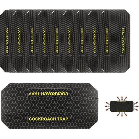 Green Cockroach Traps 10 Pack Green Effective Cockroach Traps, Chemical Free Adhesive Plates, Discreet and Secure Solution for Homes, Restaurants, Storage Spaces (1/5)