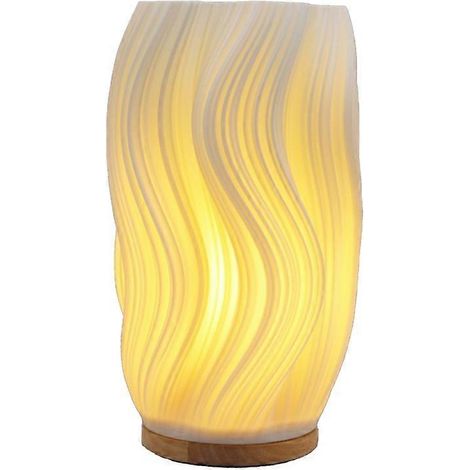 Lampe de chevet vintage à rayures, petite veilleuse pour table de nuit, idéale pour le bureau et la décoration, Breeze A (1/5)