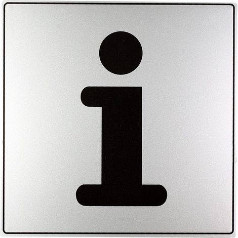 Plaque de porte Informations - Gamme Iso 7001 200x200mm - 4380001
