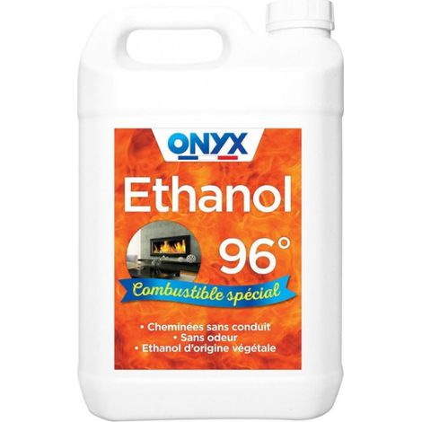 Etanol 96% Combustible para Chimenea Sin Conducto - 5 Litros - Onyx