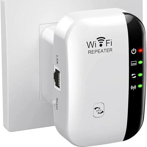 Amplificateur WiFi Repeteur Booster de signal sans fil WiFi extender 300M WLAN 802.11ngb - forfait e (1/5)