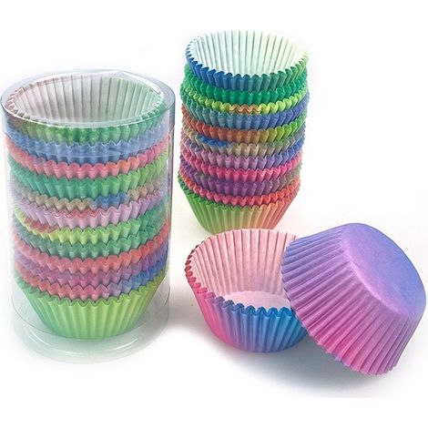Lot de 300 caissettes à cupcakes en papier dégradé de couleurs, moules à muffins (1/5)