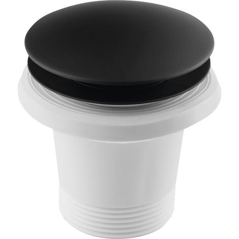 Bonde de baignoire 6/4", clic-clac, noir mat (1/4)