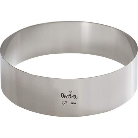 1 Cercle Acier Inoxydable, Diamètre 20 cm, Hauteur 4 cm, Pour Pâtisserie Et Cuisson