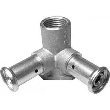 Applique double 52mm laiton multicouche à sertir TH ou BE Femelle 1/2 - Ø16x2.0 (1/2)