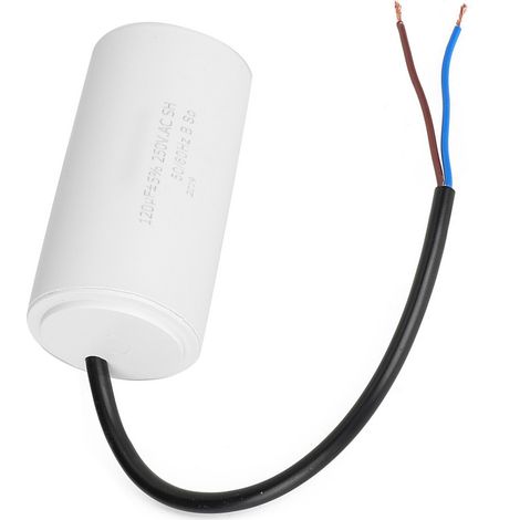 Condensateur permanent CBB60 120µF 250V AC avec fils, 50/60Hz, pour moteur compresseur d'air, démarrage pompe (1/5)