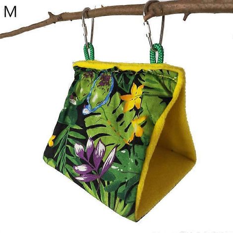 Nid chaud pour oiseaux, cabane douillette pour perroquets, abri pour petits animaux de compagnie, maison suspendue, hamac-tente-M- (1/5)