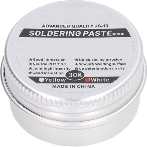 Pâte à souder colophane flux brasage basse température sans nettoyage accessoires soudure blanc 30g (1/5)