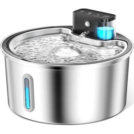 Kabelloser Katzenbrunnen (3,2 l) mit 4000-mAh-Akku, Bewegungssensor, Edelstahl, geräuscharm (1/5)