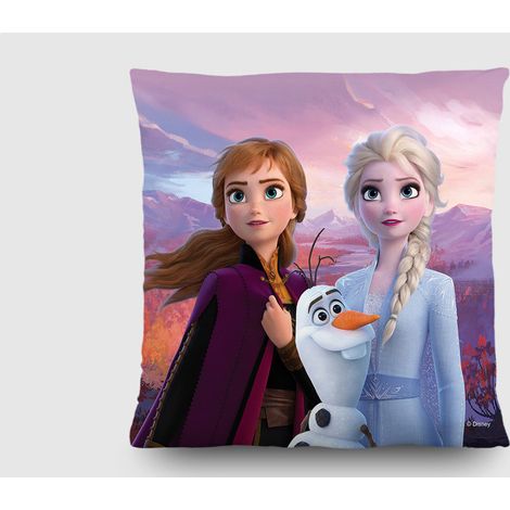 Coussin Disney La Reine des Neiges 2 dans la forêt 40x40 cm (1/3)