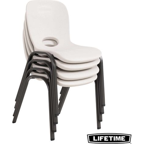 Lifetime – Chaises empilables pour enfants en polyéthylène – Confortables et légères – Dimensions 38,2 x 36,8 x 59,8 cm – Pack de 4 – SKU 80383 (1/5)