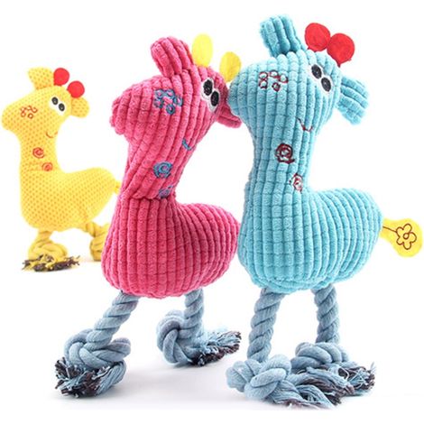 Jouet Squeaky Pour Chien - Forme De Cerf En Peluche Douce Et Résistante - Idéal Pour Chiots En Dentition Et Chiens À Forte Mastication - 1 Pièce (1/5)