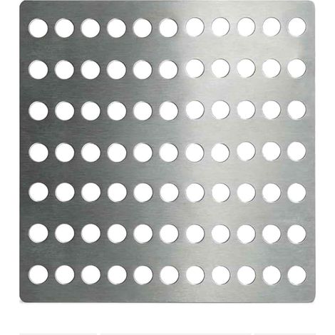 Couvercle De Drain - Acier Inoxydable 15 X 15 Cm Épaisseur 1 Mm - Pour Douche Jardin Cuisine Intérieur Extérieur - Lot De 2 (1/5)