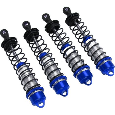 Satz mit 4 Stoßdämpfern für Vorder- und Hinterachse für Traxxas MAXX 2.0 1/10 RC-Car, dunkelblau. (1/5)