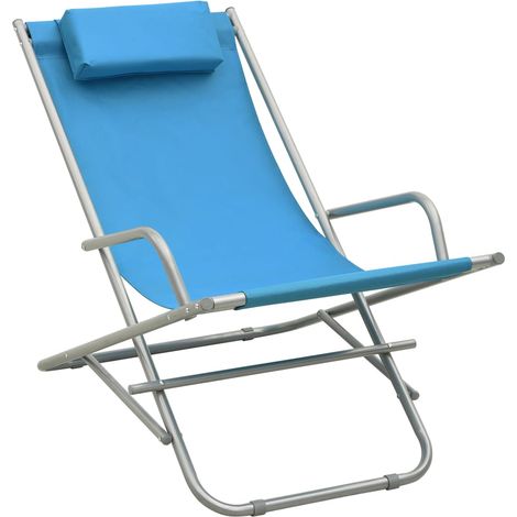 Maison Exclusive - Sedie a Dondolo 2 pz in Acciaio Blu