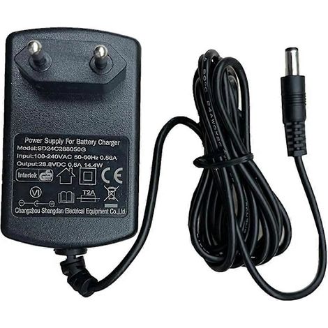 Europäisches Standard-Ladegerät (28,8 V DC, 500 mA) für Spielzeugautos und elektrische Kinderautos (Zubehör im Lieferumfang enthalten). EU-Stecker.