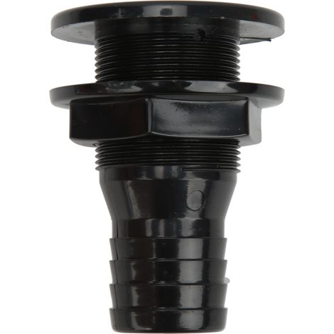 Raccord traversant de coque 1-1/2 pouce, raccord droit pour tuyau en ABS, accessoires nautiques, noir (1/5)