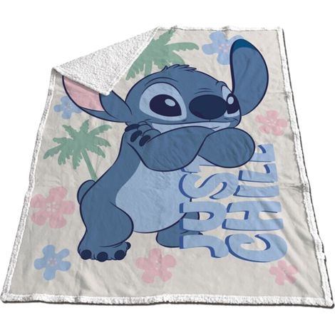 Disney Manta Stitch farbiger Sherpa 130x170 cm weich