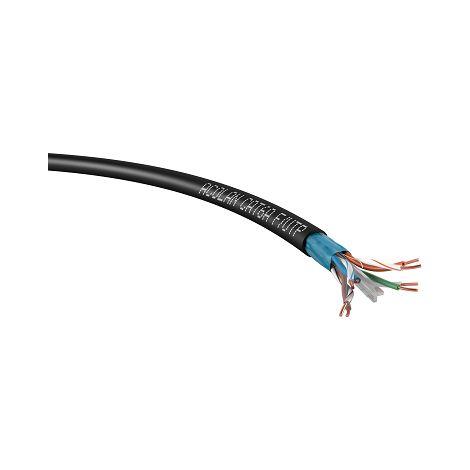 cable réseau - catégorie 6a - utp - extérieur - lsoh-fr - 4 paires - couronne de 200 mètres - noir - dca - acome r7690arb200