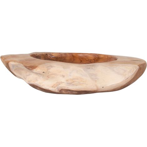 Ciotola decorativa Rio in teak naturale con forma organica ø40x12 cm (1/5)