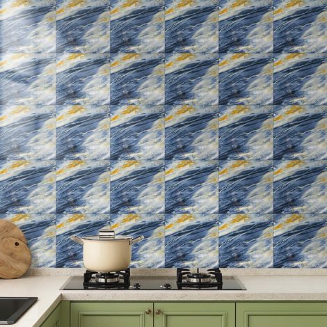 Set of 10 Self-Adhesive Marble PVC Wall Stickers (1/5)