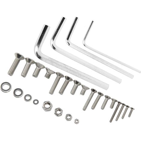 Lot de 1220 vis écrou rondelle tête plates hexagonale creuse acier inox 304 M2 M3 M4 M5 avec clés et boîte (1/5)
