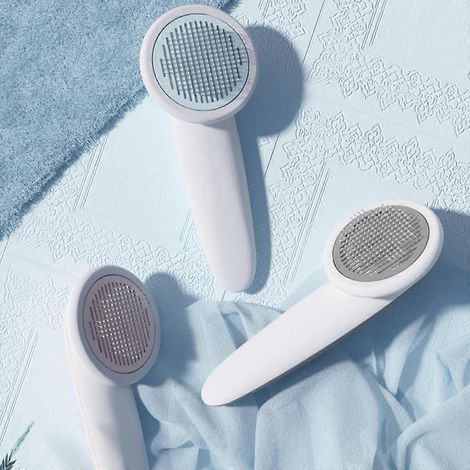 Peigne pour animaux facile à nettoyer, brosse de toilettage pour animaux avec retrait des poils en un clic, cadeau de particules (1/4)