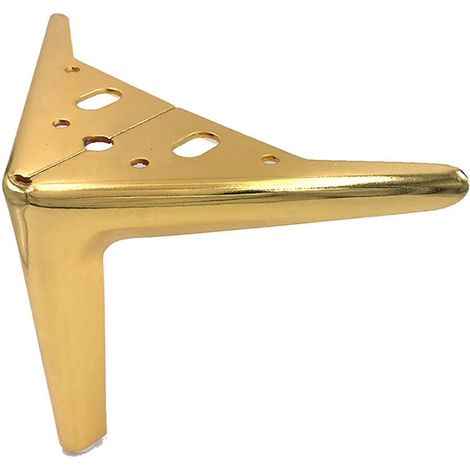 Lot de 4 pieds de meubles, pieds de support de style européen pour canapé, table basse et meuble-lavabo, dorés, 15 cm. (1/5)