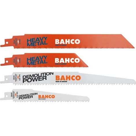Set di lame per sega a gattuccio bimetalliche per metalli pesanti e demolizione (5 pz) - BAHCO 3940-HDD-SET-5P