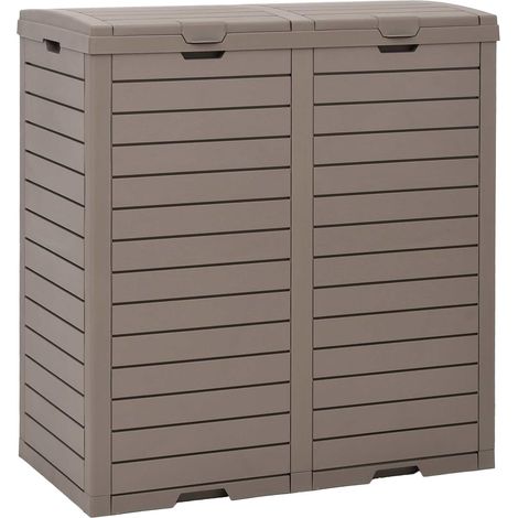Maison Exclusive - Cestino Rifiuti Esterno Marrone Chiaro 78x41x86cm Polipropilene (1/5)