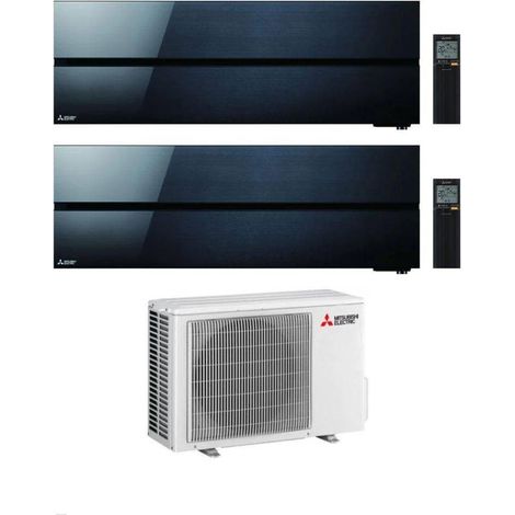 Mitsubishi Climatizzatore Dual Split Kirigamine MSZ-LN Nero 9+18 con MXZ-2F53VF3 Inverter R-32 Wi-Fi Classe A+++