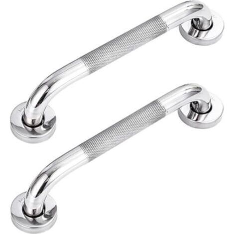 Set mit 2 Haltegriffen aus Edelstahl 304 für Badezimmer mit rutschfestem Griff, für Badewanne, Toilette, Badezimmer, Treppengeländer