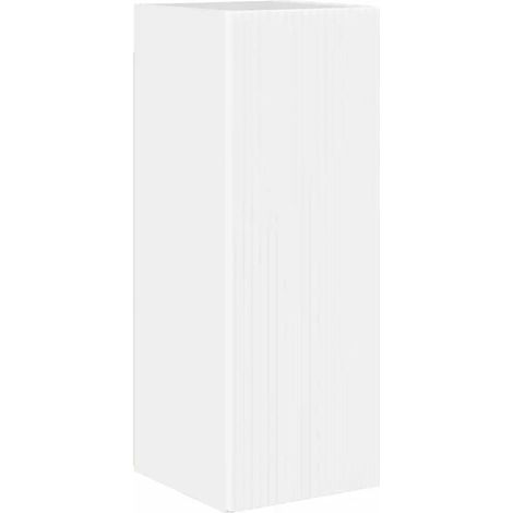 Meuble TV mural moderne 30 x 31 x 80 cm rangement pratique style minimaliste en bois d'ingénierie blanc brillant (1/5)