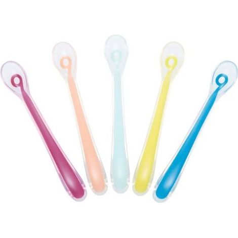 Babymoov Set di Cucchiai Morbidi Multicolor Ergonomici (1/4)