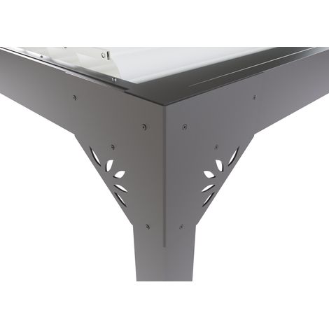 Lot de 2 Angles de Renfort Aluminium Gris Pour Pergola Bioclimatique Adossée S et SV ORIAL France (1/4)