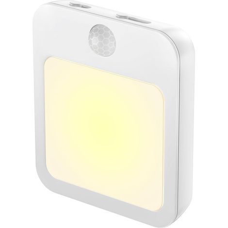 Veilleuse murale, veilleuse LED à intensité variable avec détecteur de mouvement, idéale pour la chambre, la salle de bain, la cuisine, le couloir, etc. (1/5)